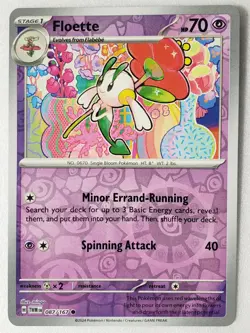 REVERSE HOLO Floette 087/167 NM / M - Twilight Masquerade Pokemon Card - Image 1