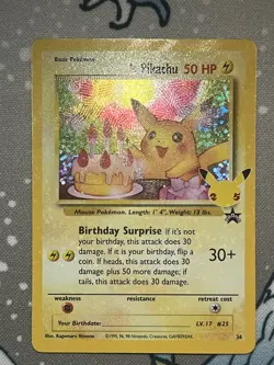 Pokemon Celebrations Classic Collection Birthday Pikachu Card - Image 2