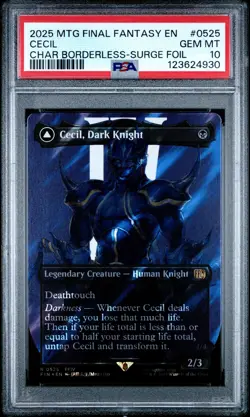 4930 Cecil Dark Knight Paladin 2025 MTG Final Fantasy #0525 Surge Foil PSA 10 - Image 1