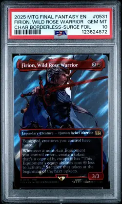 4872 Firion Wild Rose Warrior 2025 MTG Final Fantasy #0531 Surge Foil PSA 10 - Image 1