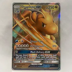Dragonite GX 152/236 Near Mint Sun & Moon Unified Minds Pokemon Holo Ultra Rare - Image 1