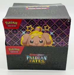 Lot of (12) Pokemon TCG Paldean Fates Tech Sticker 3-Pack Blister w/ Display Box - Image 1