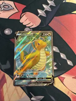 Pokemon TCG Dragonite V Full Art Pokemon GO Ultra Rare 76/78 Near Mint NM - Image 1