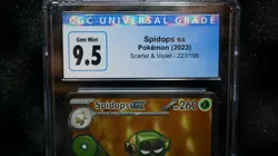 2023 Pokemon Scarlet & Violet Base Set Spidops EX Ultra Rare 223 /198 CGC 9.5 - Image 2