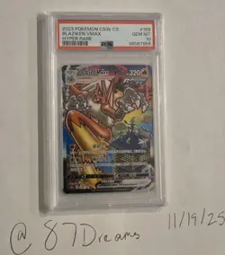 Pokemon S-Chinese CS3bC Blaziken VMAX #159 Alternate Alt Art PSA GEM MINT 10 - Image 1