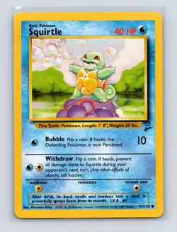 Pokemon TCG Squirtle 093/130 Base Set 2 Normal LP - Image 1