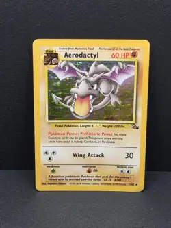 Aerodactyl 16/62 Fossil Regular Rare Pokemon TCG MP - Image 1