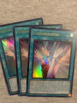 Yugioh! 3x Kahyoreigetsu MP24-EN266 Ultra Rare 1st Ed NM - Image 1