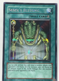 YuGiOh Sebek's Blessing PCJ-EN002 Prismatic Secret Rare Foil NM - Image 2