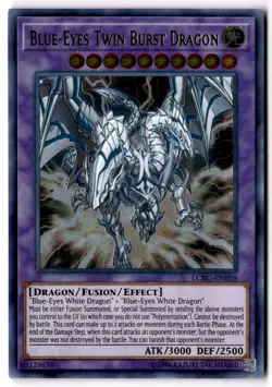Blue-Eyes Twin Burst Dragon Ultra Rare Legendary Collection Kaiba LCKC-EN058 NM - Image 1