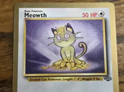 Pokemon Gold Border Meowth # 56/64 Non-holo Sweet Card - Image 2