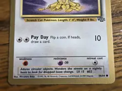 Pokemon Gold Border Meowth # 56/64 Non-holo Sweet Card - Image 3