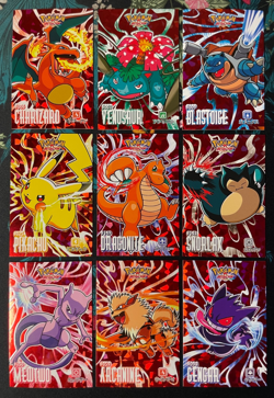 x9 Pokemon Cards Database Shiny Set Red Foil Lot Cracked Ice Peru Textured - Image 1