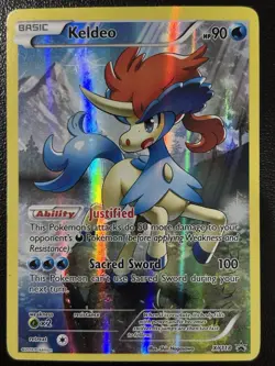 KELDEO Black Star Promo POKEMON Full-Art Holo 2016 Trading Card XY118 HP - Image 1