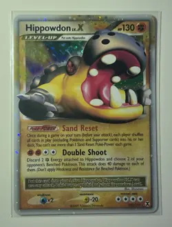 Hippowdon LV.X 2009 107/111 Holo Rare Rising Rivals Pokemon Trading Card - Image 3