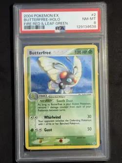 Pokemon TCG Butterfree Holo Rare Card 2/112 Fire Red Leaf Green PSA 8 - Image 1
