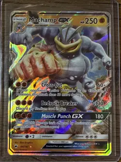 Pokemon 2017 SM Burning Shadows Machamp GX Holo Card #64/147 - Image 1