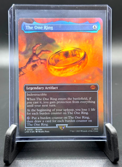 MTG THE ONE RING BORDERLESS 0451 LORD OF THE RINGS LTR FOIL SCENE PROMO - Image 1