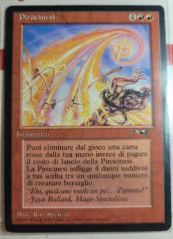 MTG Pyrokinesis LP Italian Alliances Pirocinesi Vintage 1996 Magic the Gathering - Image 1