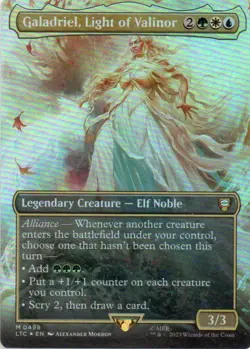 MTG: TLotR Commander: Foil Borderless Galadriel, Light of Valinor: LP Condition - Image 1