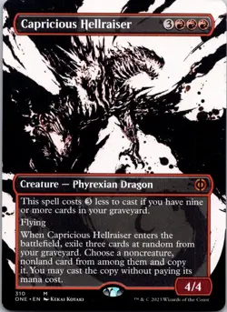 Magic the Gathering Capricious Hellraiser Showcase Phyrexia: All Will Be One MTG - Image 1