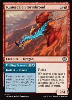 Runescale Stormbrood // Chilling Screech - Tarkir: Dragonstorm #0221 MTG Magic T - Image 1