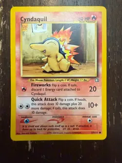 Pokemon Cyndaquil 56/111 Neo Genesis Regular LP - Image 1