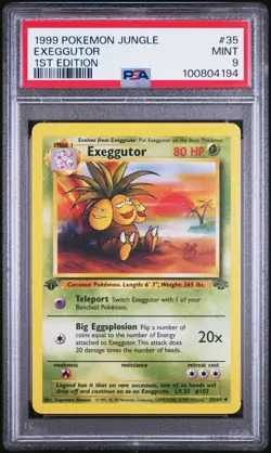 Exeggutor 1st Edition 1999 Pokemon Jungle #35 WOTC PSA 9 Mint - Image 1