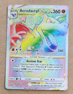 Pokemon- Aerodactyl VSTAR 199/196- Secret Rare Rainbow Full Art- Lost Origin - Image 1