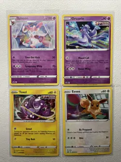 Pokemon Astral Radiance Toxel ,Oricorio, Eevee, Sylveon,SWSH209,210,211.212 M/NM - Image 1