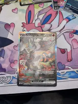 Pokemon TCG Reshiram EX English White Flare Card 166/086 Near Mint Condition - Image 1