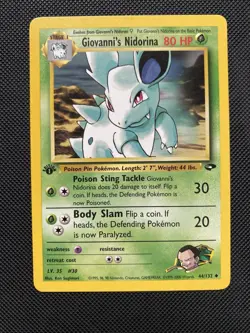 1st Edition Giovanni’s Nidorina 44/132 - Gym Challenge - Near Mint Pokemon - Image 1