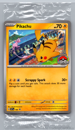 Pokemon 2024 World Championships Pikachu SVP EN 190 Worlds SEALED Promo (NM) - Image 1