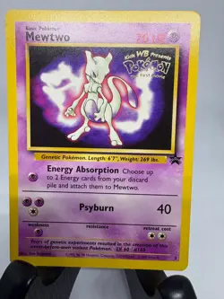 1999 Pokemon Movie Promo Mewtwo #3 Black Star Gold Stamp The First Movie LP - Image 1