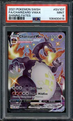 Charizard Vmax - SV107/SV122 - PSA 9 - Shiny FA - Shining Fates - Pokemon - 1068 - Image 1