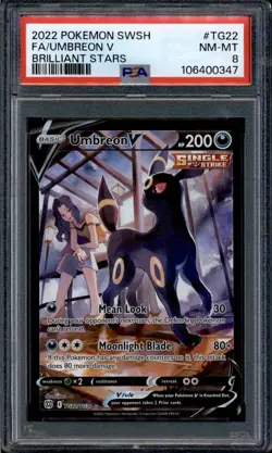 Umbreon V - TG22/TG30 - PSA 8 - Full Art - Brilliant Stars - Pokemon - 10680 - Image 1