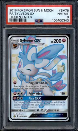 Sylveon GX - SV76/SV94 - PSA 8 - Shiny FA - Hidden Fates - Pokemon - 10674 - Image 1