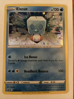 Eiscue SWSH128 Black Star Promo w/ SWIRL Evolving Skies - Pokemon - Near Mint NM - Image 1