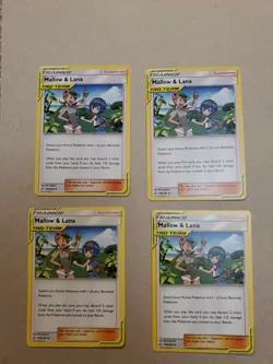 4x Mallow & Lana x4 - Near Mint 198/236 Cosmic Eclipse Pokemon Playset - Image 1