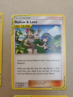 4x Mallow & Lana x4 - Near Mint 198/236 Cosmic Eclipse Pokemon Playset - Image 2