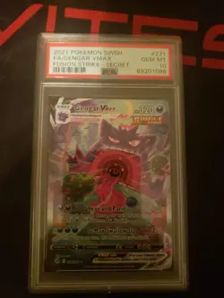 2021 Pokemon Gengar VMAX 271/264 Alternate Alt Art Fusion Strike PSA 10 - Image 3