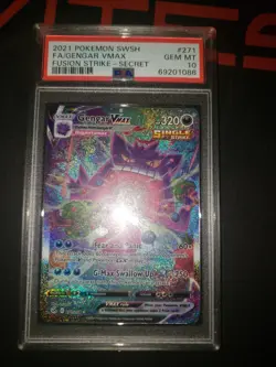 2021 Pokemon Gengar VMAX 271/264 Alternate Alt Art Fusion Strike PSA 10 - Image 4