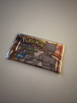 Pokemon "The First Movie" Sealed Unopened Trading Card Blue Topps Logo- 1998 - Image 1