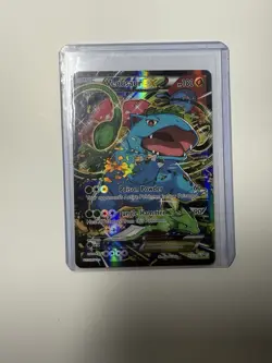 Pokemon Venusaur EX TCG Full Art XY123 Black Star Promo Holo Card Lightly Played - Image 1