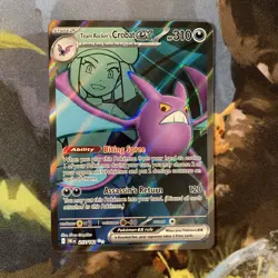 Team Rocket's Crobat ex (Destined Rivals 188/162) full art holo Pokemon card - Image 1