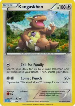 Kangaskhan 17/34 - Pokemon Trading Card Game Classic (CLC)(Near Mint NM) FOIL - Image 1