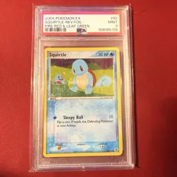 PSA 9 Squirtle Reverse Holo 82/112 Ex Fire Red Leaf Green Pokemon Card - Image 1