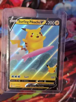 Surfing Pikachu V 008/025 - Celebrations - Holo Pokemon Card Near Mint (NM) - Image 1