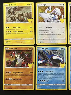 6 Card Celebrations Lot Kyogre , Lugia , Dialga , Groudon , & More Pokemon TCG - Image 2