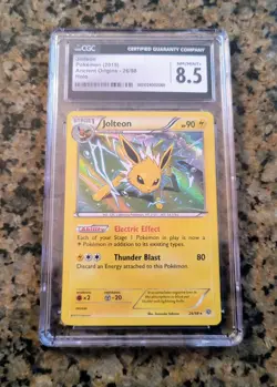 ✨Jolteon Holo Ancient Origins RARE Pokemon Card #26/98 (2015) CGC 8.5 NM/MINT+⚡ - Image 1